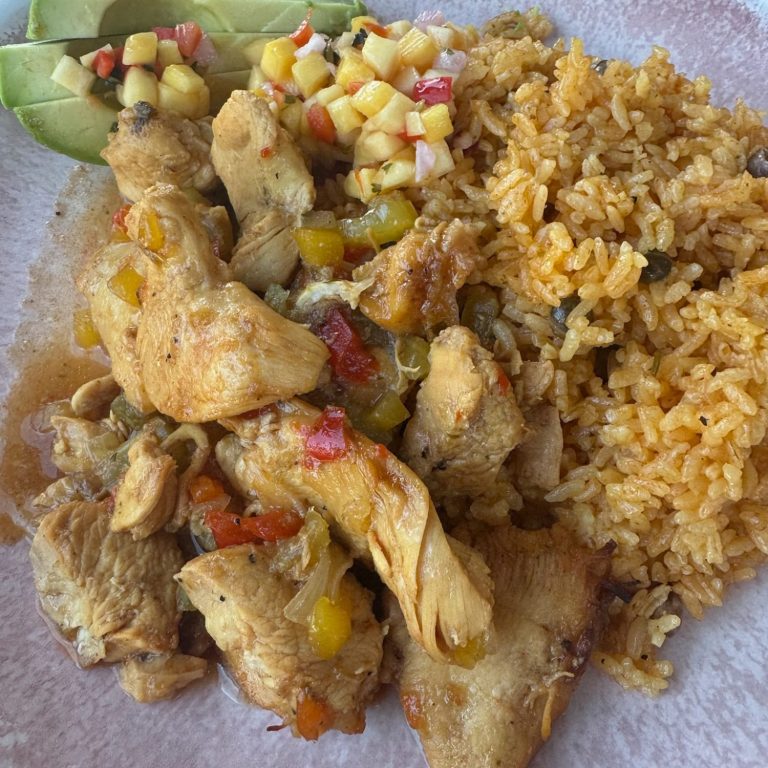 Mango Honey Chicken w/ Spanish Rice